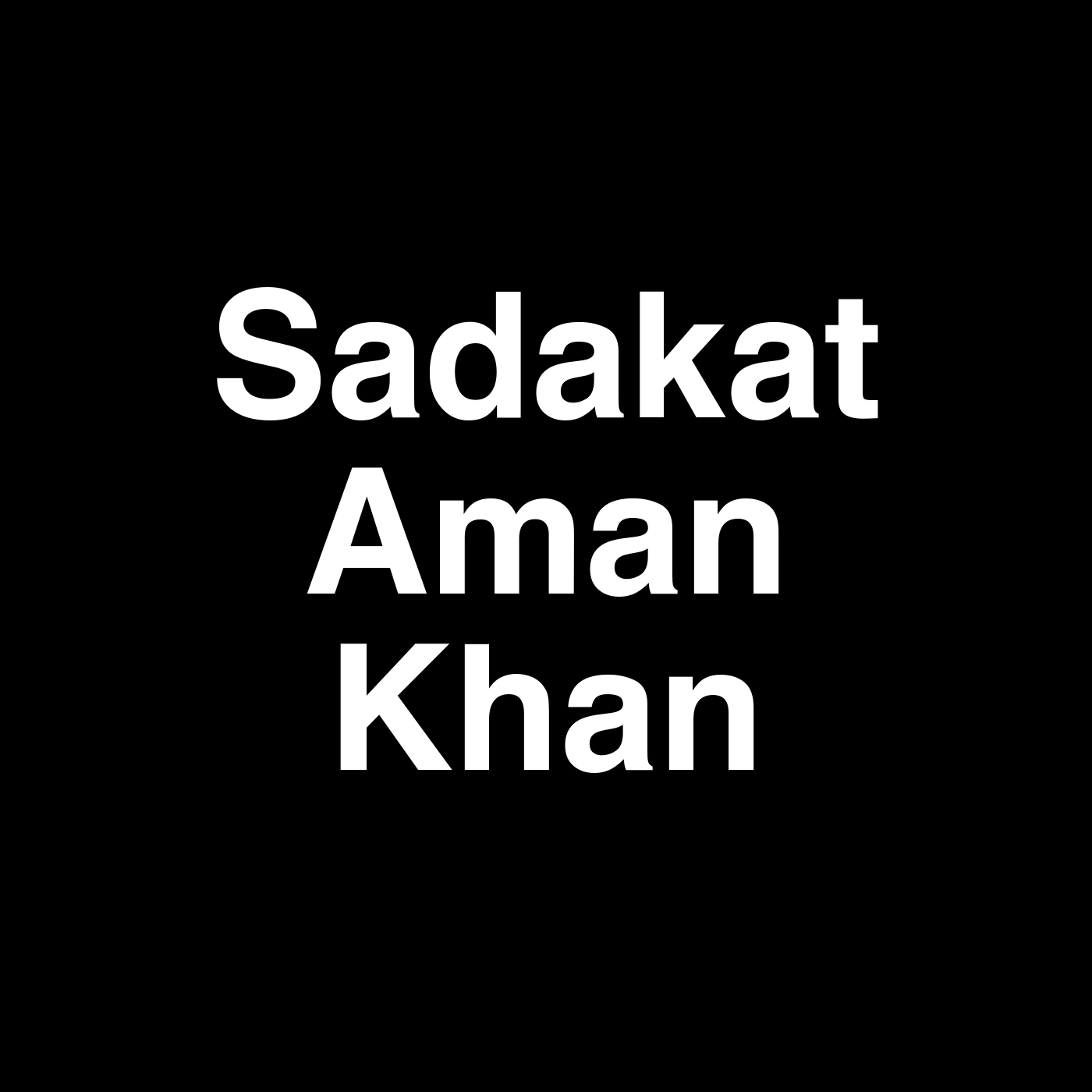 Sadakat Aman Khan Profile Pic